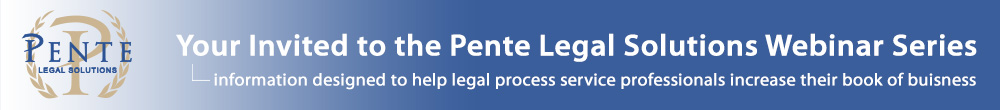 Pente Legal Solutions Webinar Series